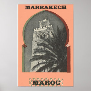 Poster Imagem do vintage da réplica, C4marraquexe, Maroc
