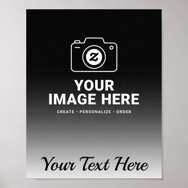 Poster Imagem e Texto com Gradiente (Frente)