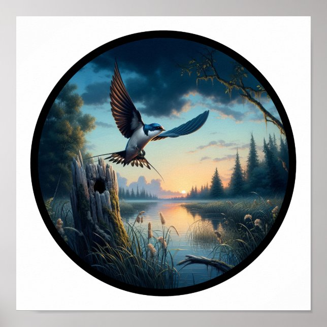 Poster Imagem em 3D circular de um veículo de mesa (Frente)