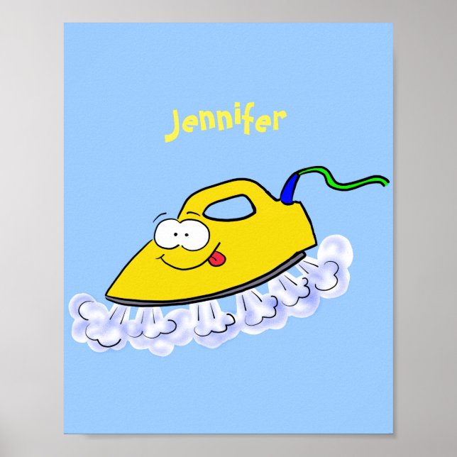 Poster Imagem engraçada da lavanderia de ferro (Frente)