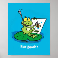Imagem engraçada e engraçada do desenho do sapo ve