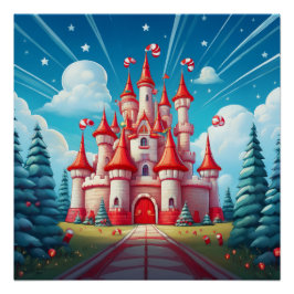 Póster Imagem Fantasia de um Castelo de Cana-de-Açúcar