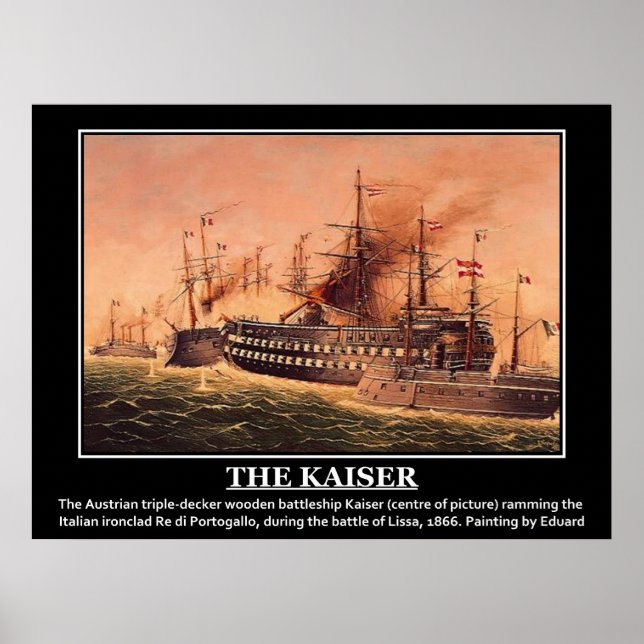 Póster Imagem Imperial Marinho Austríaco Kaiser Vintage (Frente)