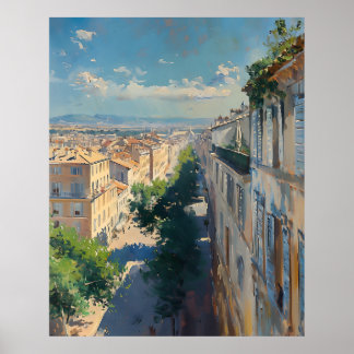 Poster Imagem impressionista de Mompellier por volta de 1