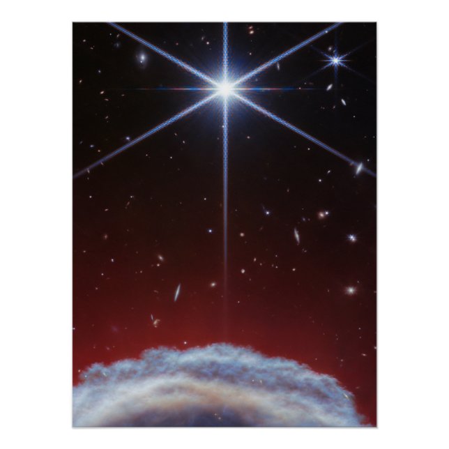 Póster Imagem JWST da Nebulosa de Horsehead (Frente)