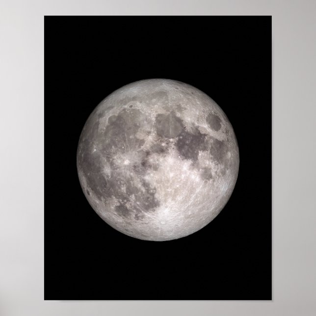Poster Imagem NASA da lua de cheio (Frente)