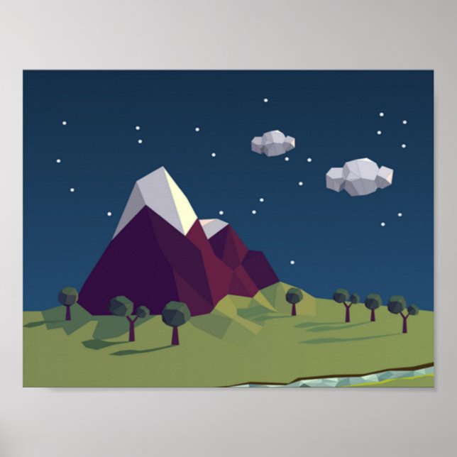 Poster Imagem noturna estelar (Frente)