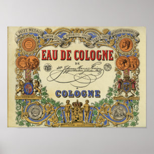 Póster Imagem parisiense romântica 1868 do perfume