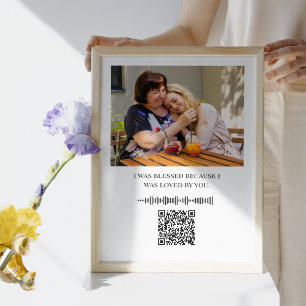 Poster Imagem Personalizada da Família de Códigos Qr de A