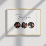 Poster Imagem simples, elegante, preta e branca, multifot<br><div class="desc">Poster de fotos múltiplas,  preto e branco elegante para presente.</div>