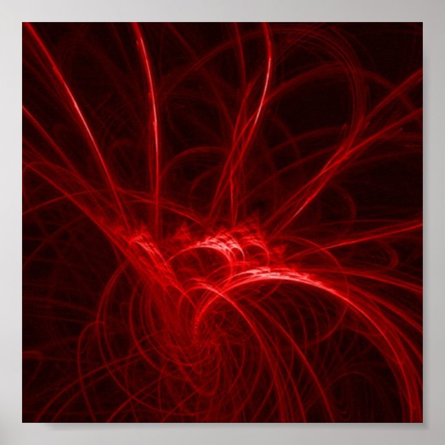 Póster Imagem Vermelha Elétrica (Frente)