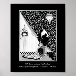 Poster Imagem Vintage russa de beleza Art Nouveau