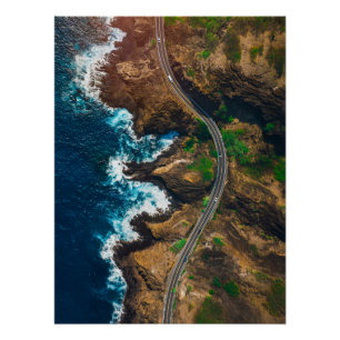 Póster Imagens Cênicas do Oceano de Arte de Praia Fotogra