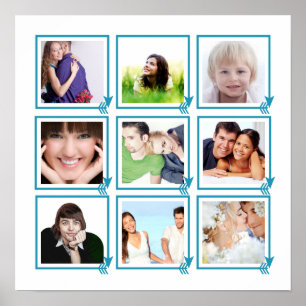 Poster Imagens de Seta Azul no Instagram de Fotos