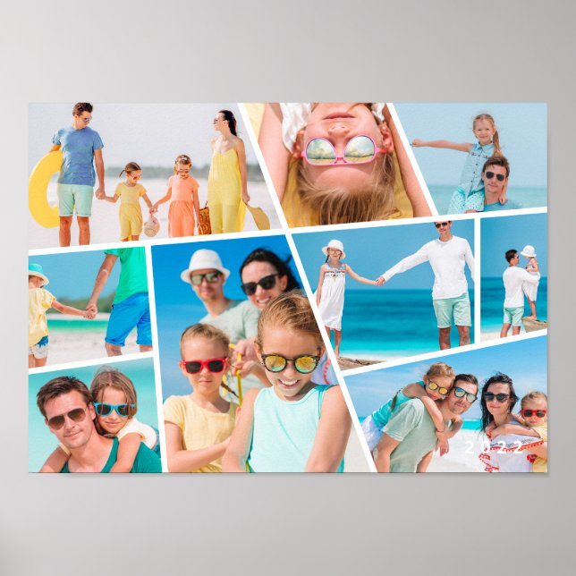 Poster Imagens Personalizadas Modernas 9 Fotos de Colagem (Frente)