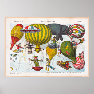 Poster Imagens Vintage Impressas no Balão