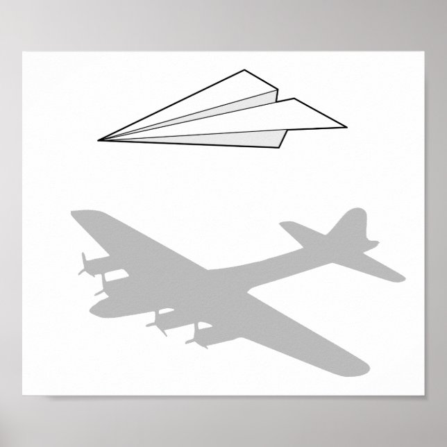 Póster Imaginação Sobreativa de Avião de Papel (Frente)