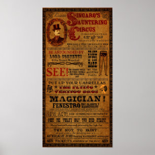 Poster imaginário do circo para Tirahvaalta 8" x