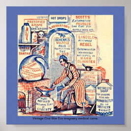 Poster Imaginário Quack Medicine Engraçado, Guerra Civil 