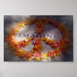 Póster Imagine a paz