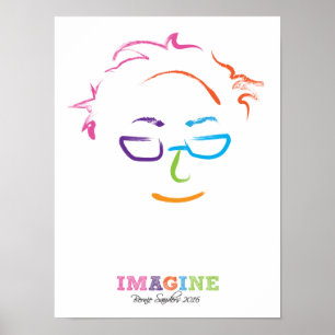 Póster Imagine as máquinas de lixar 2016 de Bernie
