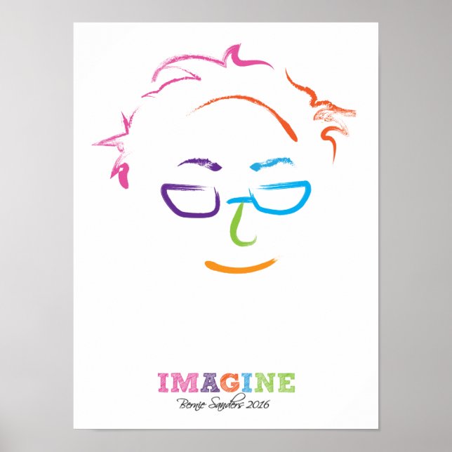 Póster Imagine Bernie Sanders 2016 (Frente)