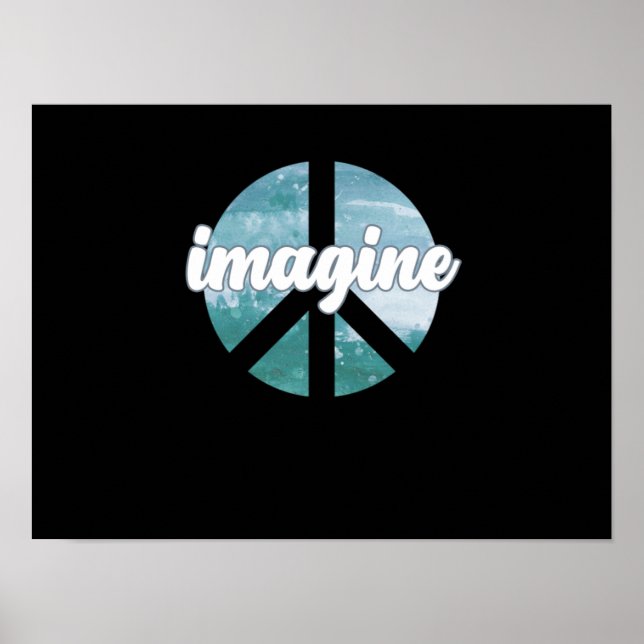 Poster Imagine o apoio à paz no mundo (Frente)