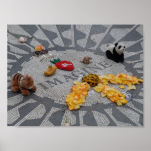 Póster Imagine Strawberry Fields Central Park Foto NYC