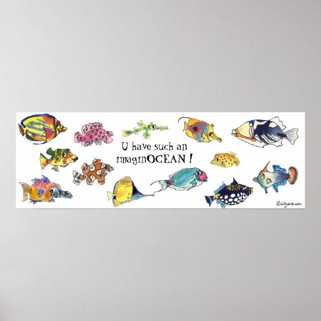 Poster ImaginOCEAN Cartoon Fish Art (Frente)