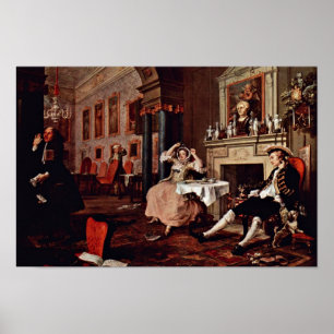 Póster Imediatamente depois do casamento "por Hogarth