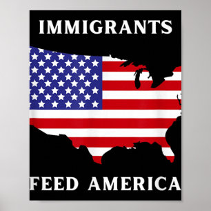 Poster Imigrantes alimentam a América Direitos Liberais p