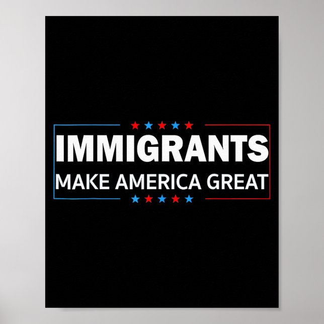 Poster Imigrantes Fazem a América Grande  (Frente)