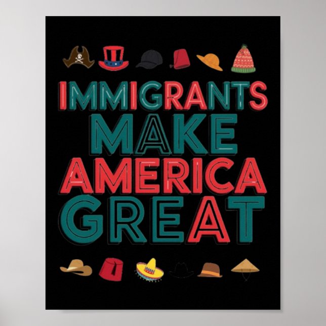 Poster Imigrantes fazem o Excelente americano celebrar a  (Frente)