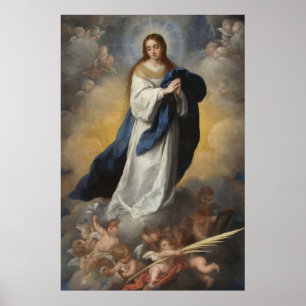 Poster Immaculate Conception Assumption Virgin Murillo