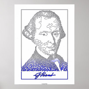 Póster Immanuel Kant. Fundador da filosofia alemão. [002