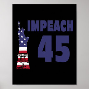 Poster Impeach 45 Anti-trump Lady Liberty Protesto