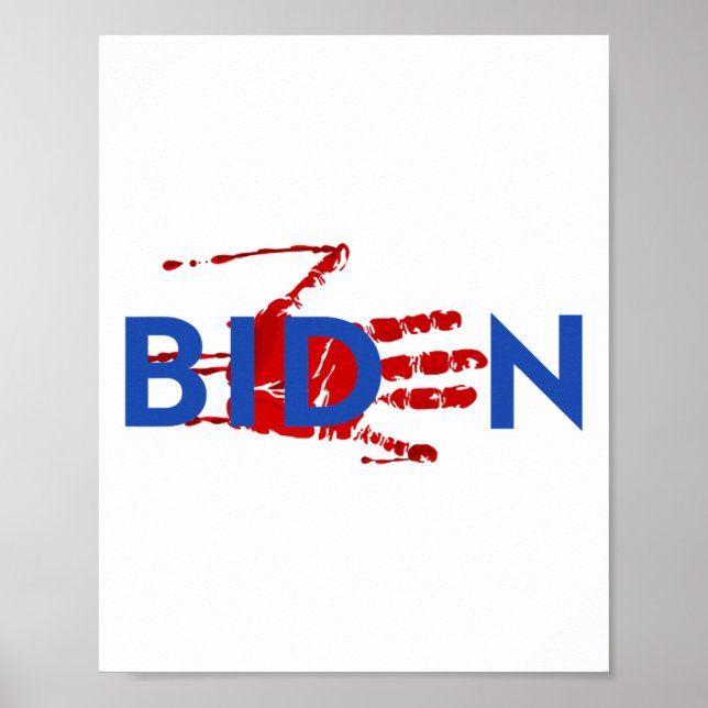 Poster Impeach Biden Bloody Skeleton Halloween (Frente)