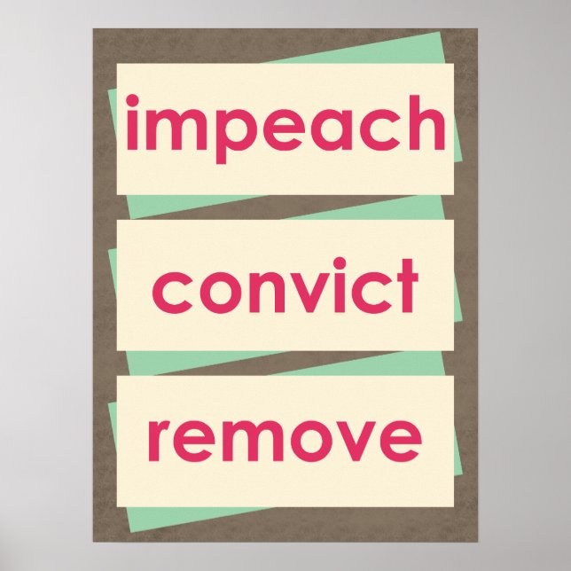 Poster Impeach Convict Remove 1950s Style (Frente)