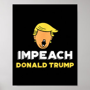 Poster Impeach Donald Trump - Não Meu Presidente Engraçad
