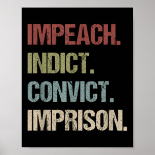 Poster Impeach Indica Condenação Imprisional Anti Trump
