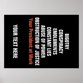 Póster Impedimento de Obstrução Emolumentos de Colusão Bi