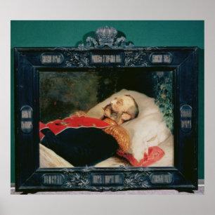 Poster Imperador Alexander II em seu leito de morte, 1881