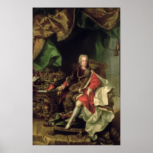 Póster Imperador Charles VI, c.1730, (Frente)