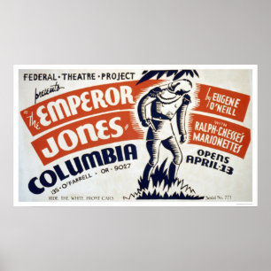 Póster Imperador de Eugene ONeill WPA 1937