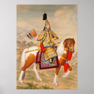 Póster Imperador de Qianlong na armadura cerimonial a