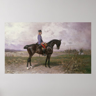 Póster Imperador Franz Joseph mim em seu cavalo austríac