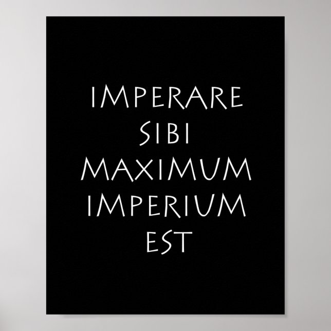 Poster Imperare sibi maximum imperium est (Frente)