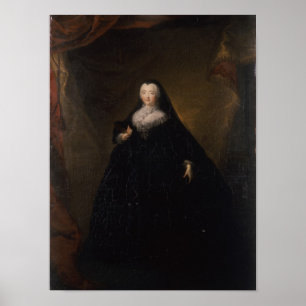 Poster Imperatriz Elizabeth no dominó preto, 1748