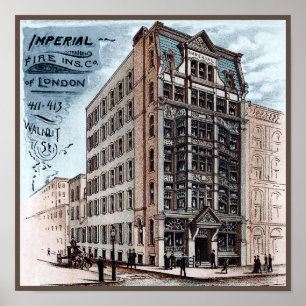 Poster Imperial Fire INS Co. de Londres - Filadélfia