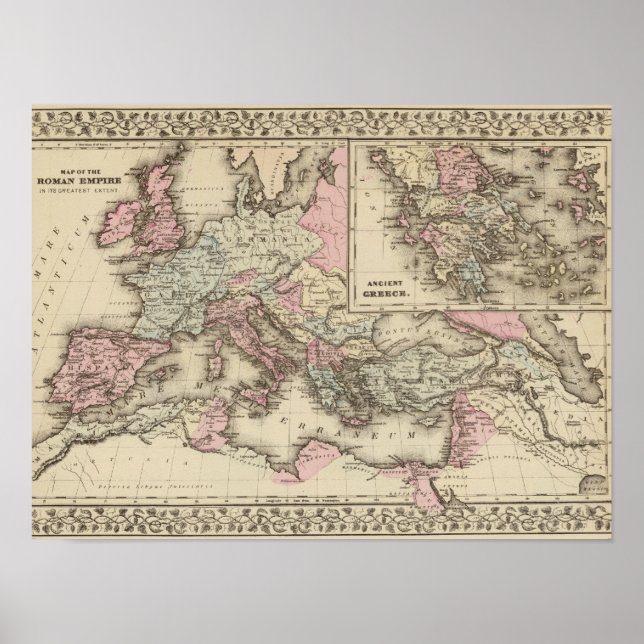 Póster Império Romano, Grécia (Frente)